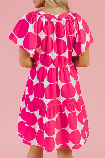 Simply Love: Flutter Sleeve Contrast Dress