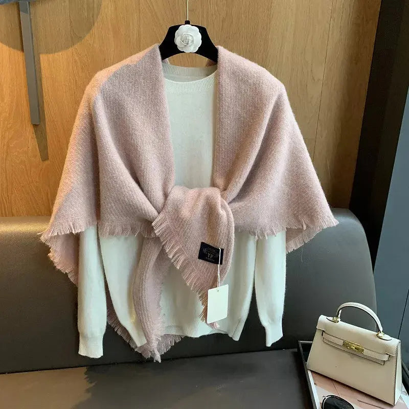 Thick Tassel Triangle Shawl Scarf Simply Love