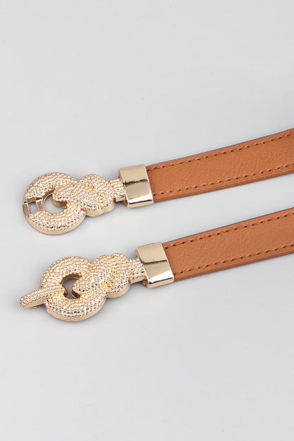 Zinc Alloy Buckle PU Leather Belt.