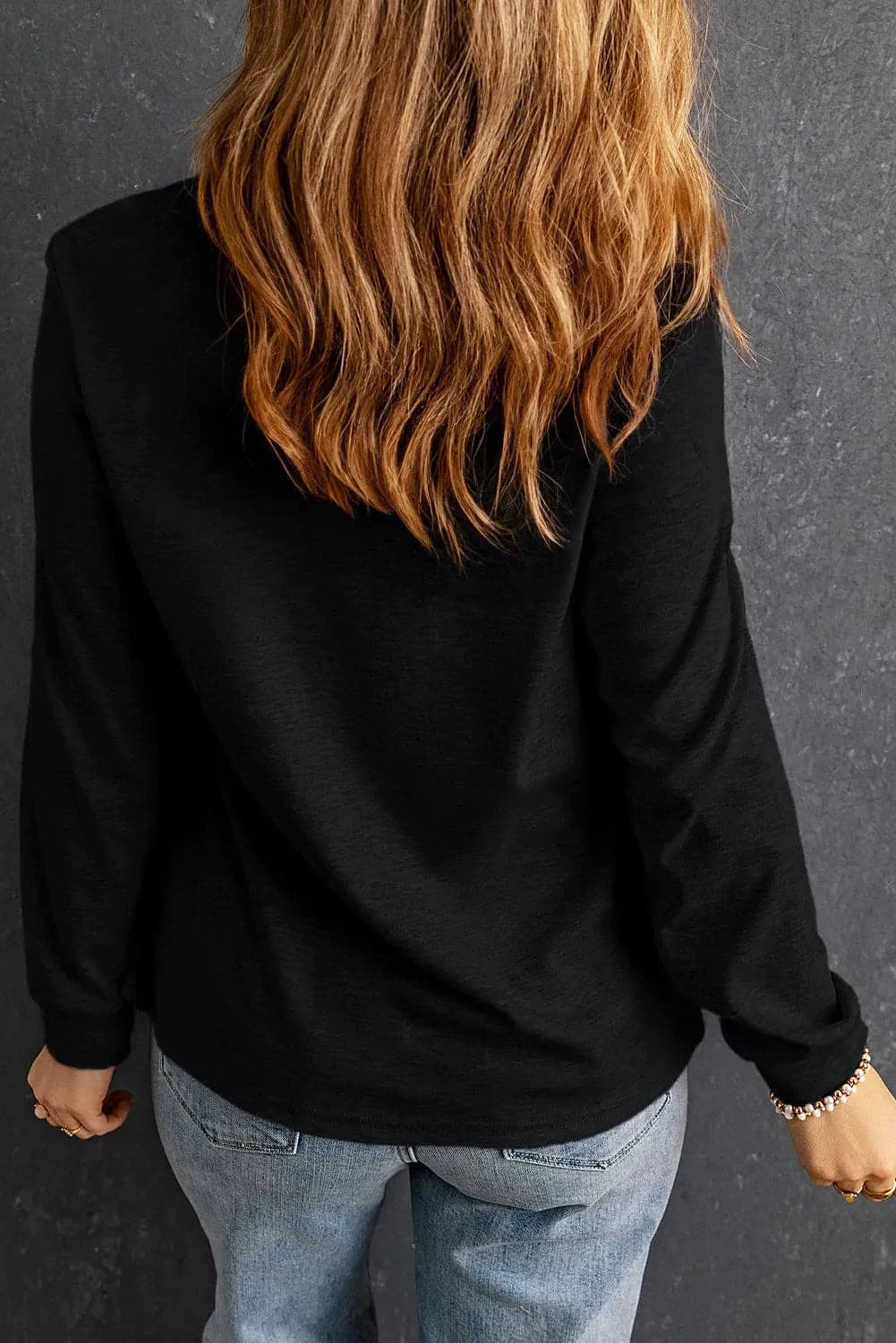 Sequin round neck sweatshirt