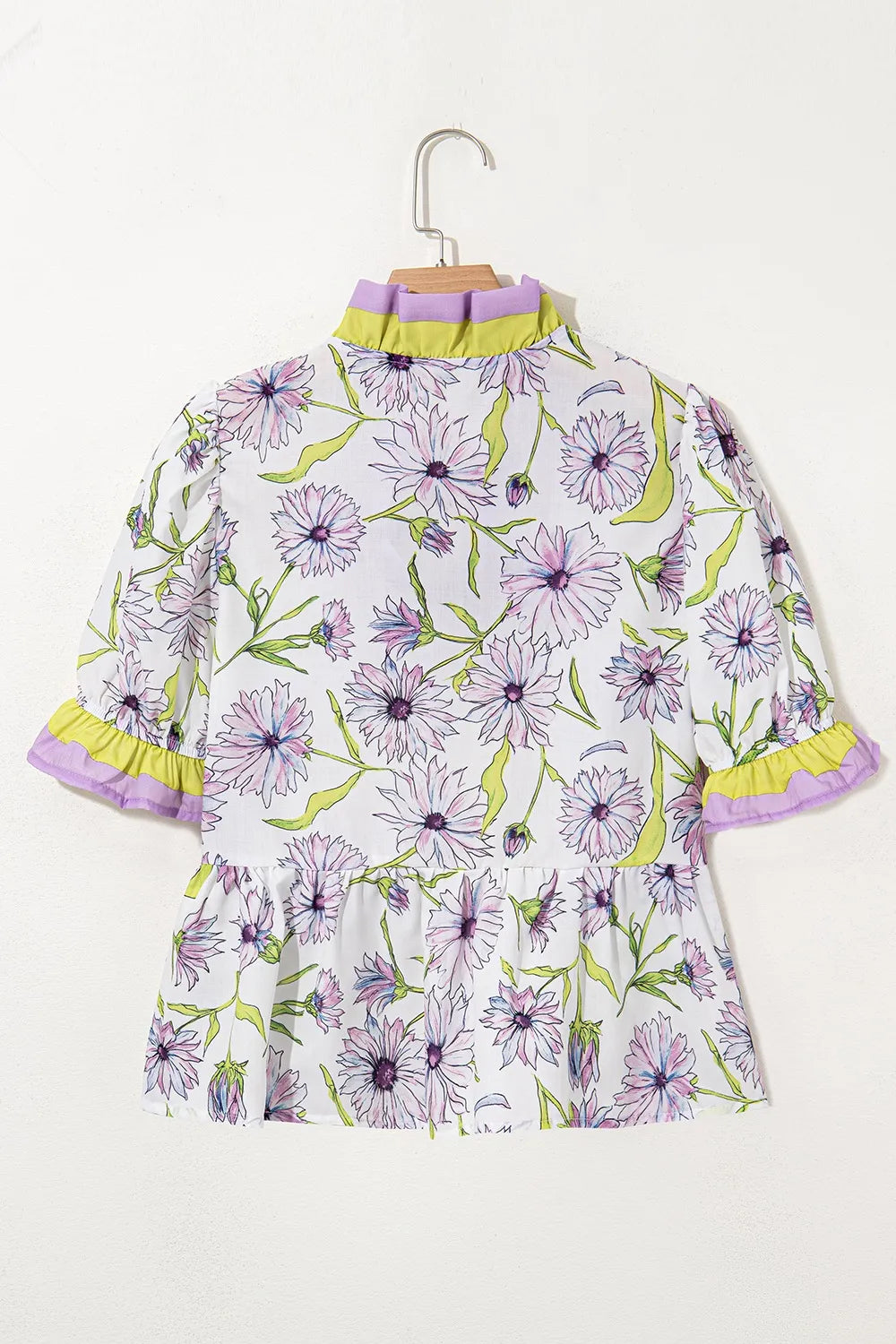 Daisy Days Ruffle Peplum Blouse – Pastel Bloom Edition
