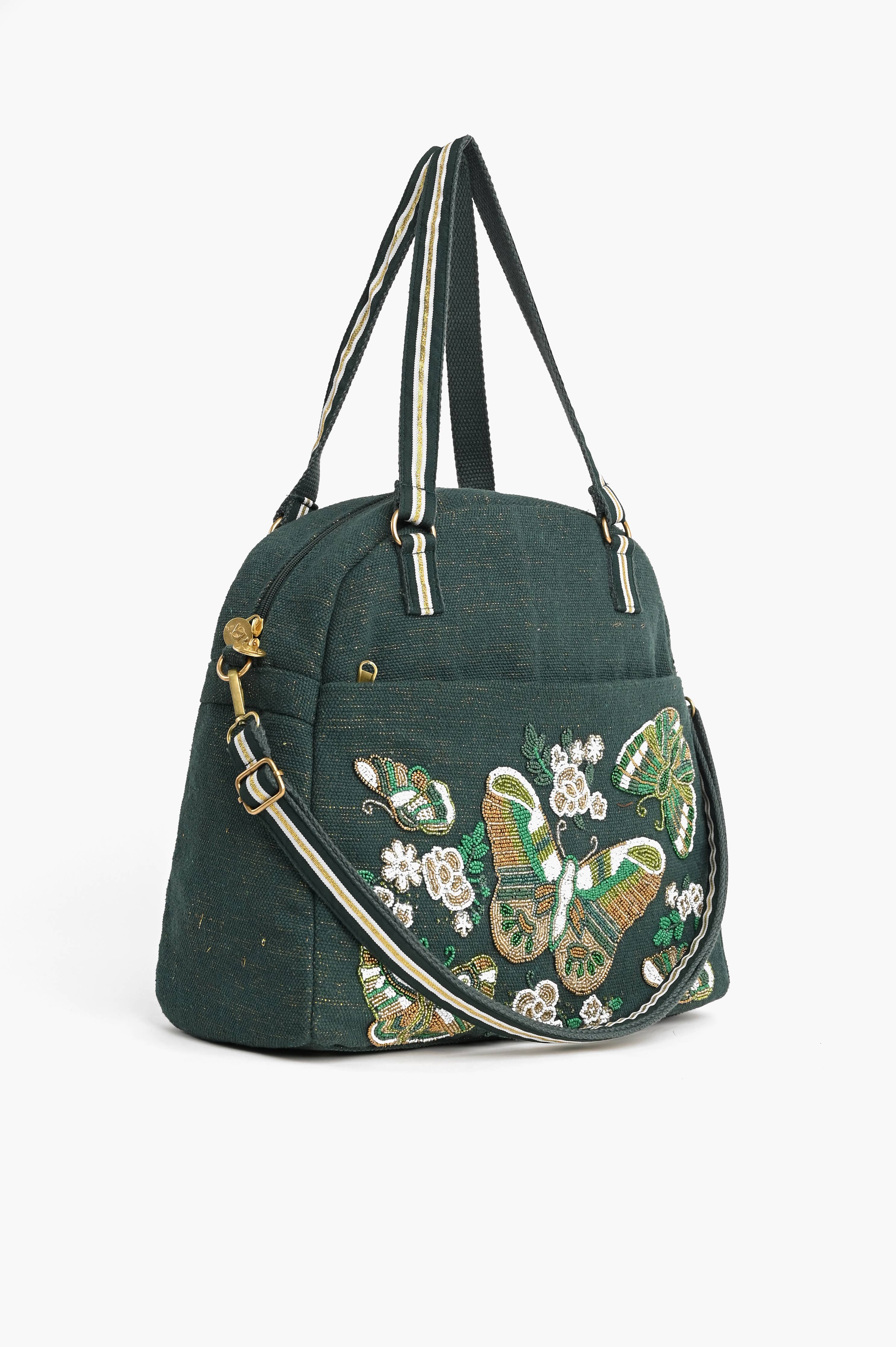 Fly Free Luxe Travel Set Butterfly Tote and Eye Mask Fitkitty Culture Athleisure Wear, Yoga Wear & Women's Clothing