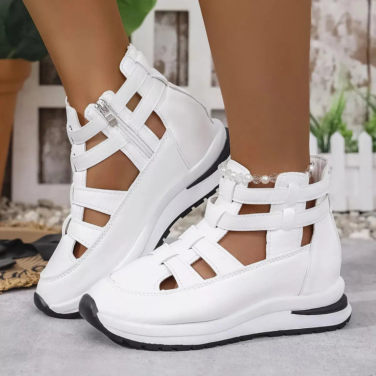 Cutout Platform Sneakers Simply Love