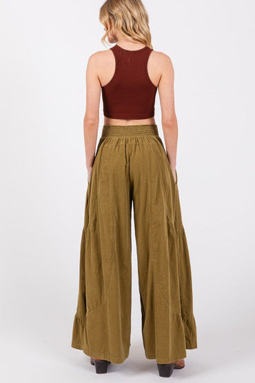 SAGE + FIG High Rise Corduroy Wide Leg Pants.