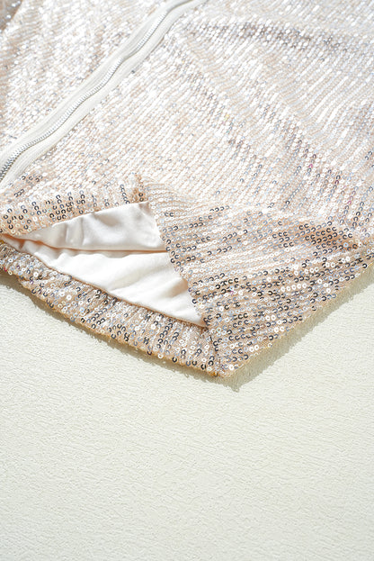 Glam apricot sequin jacket