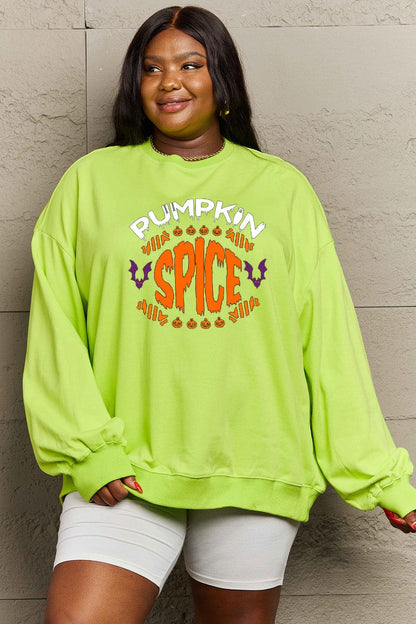 Simply Love Full Size PUMPKIN SPICE Graphic Sweatshirt.