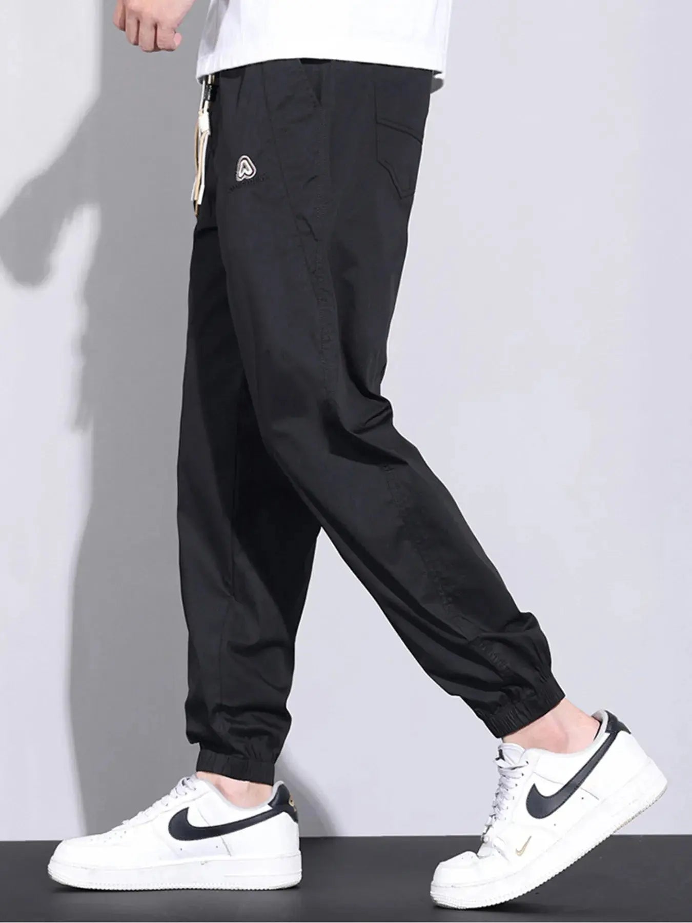 Men's Plus Size Casual Drawstring Ankle-Cuffed Pants Simply Love