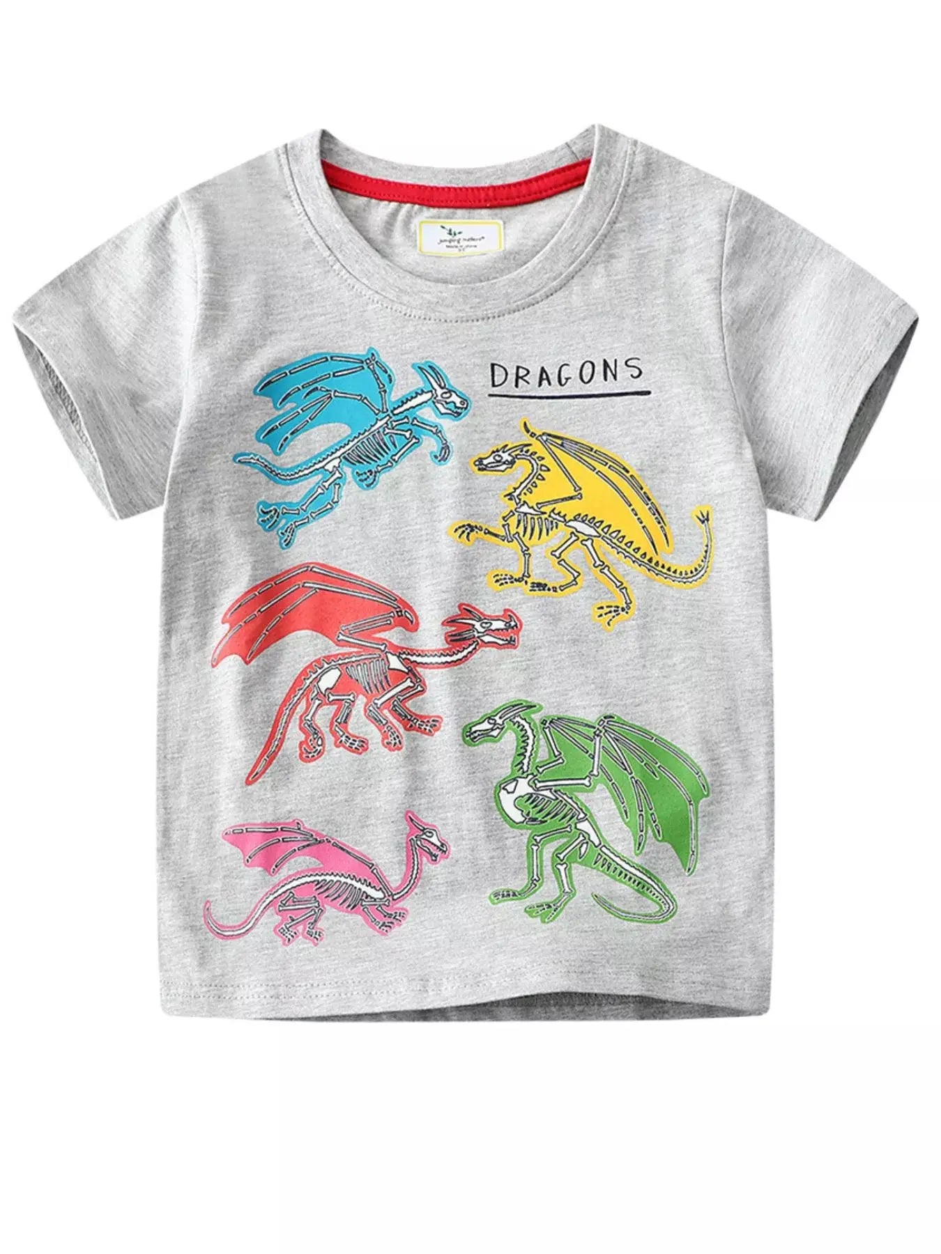 Children's Dinosaur Crew Neck Short Sleeve T-Shirt Simply Love