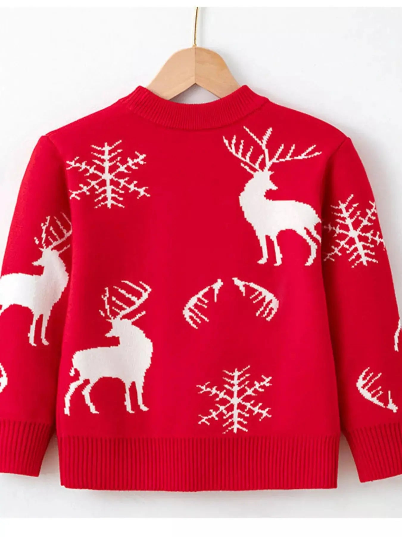 Children's Reindeer & Snowflake Knit Sweater Simply Love