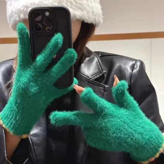 Fuzzy Knit Gloves Simply Love