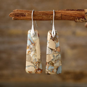 Copper Natural Stone Earrings.