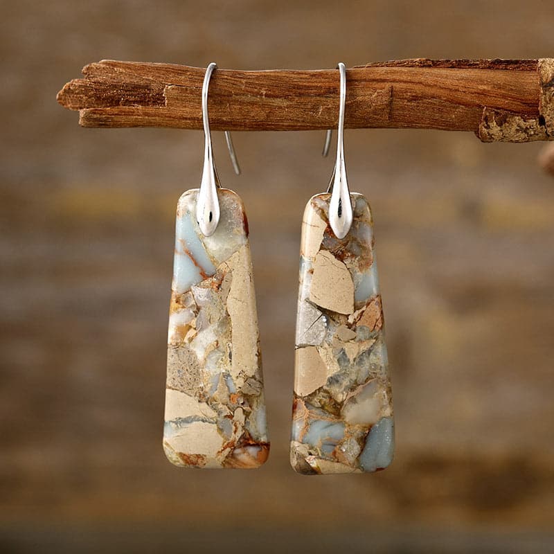 Copper Natural Stone Earrings.