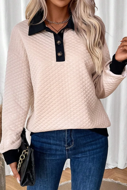 Chic long sleeve collared blouse