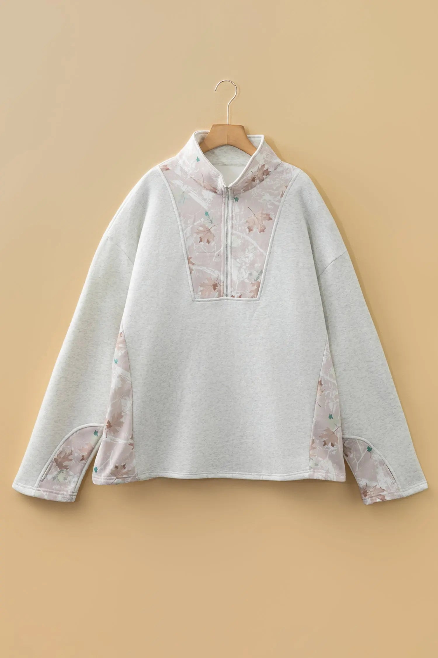 Dear-Lover Gray Camo Sweatshirt Women's Daily Casual Zipped Pullover - Plus Size, Fall Style Dear-Lover Dropshipping