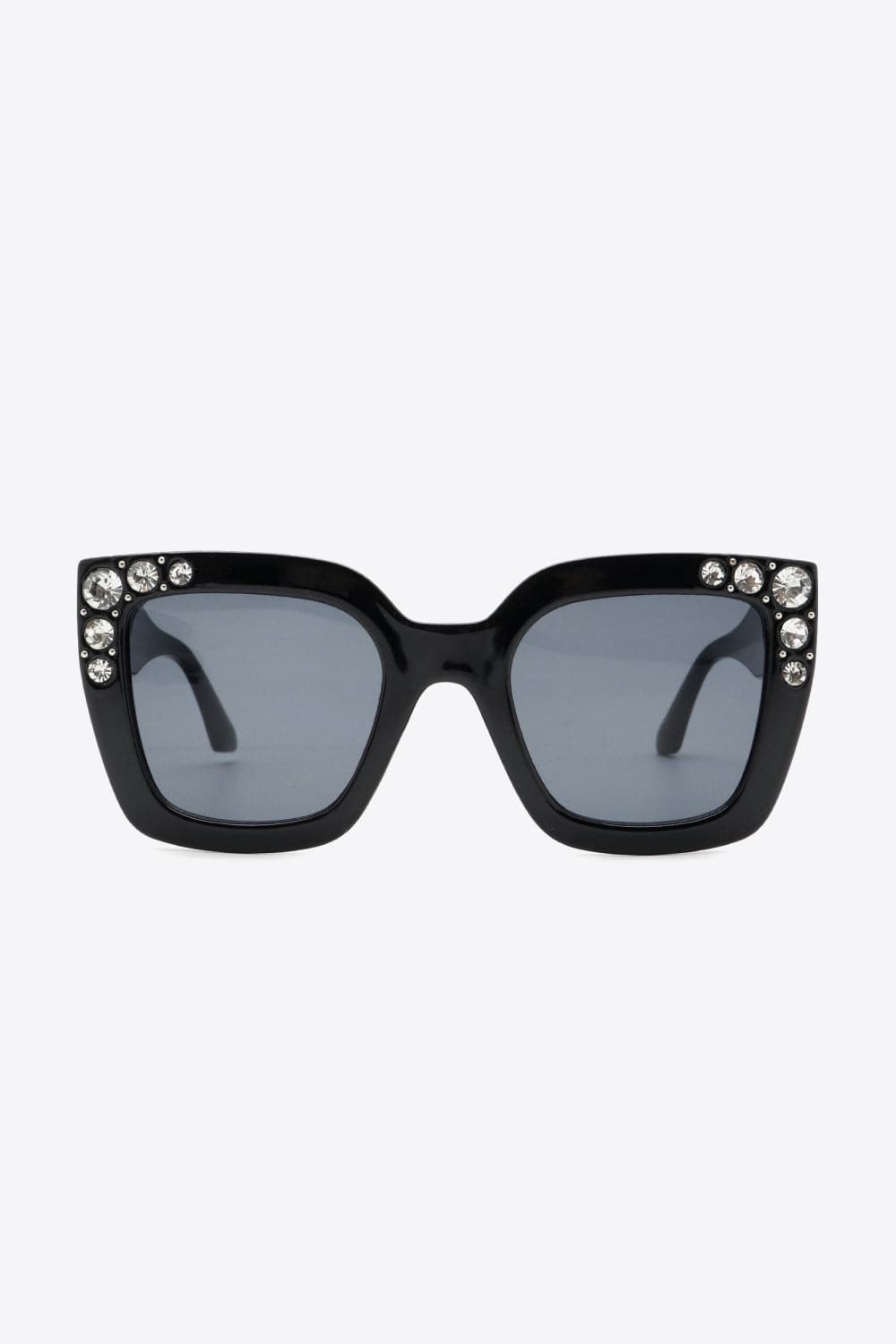 Inlaid Rhinestone Polycarbonate Sunglasses.