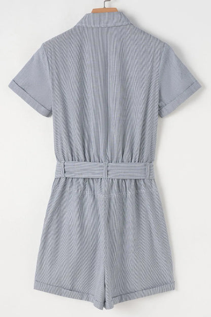 Simply Love: Stripe Romper - Tie Waist