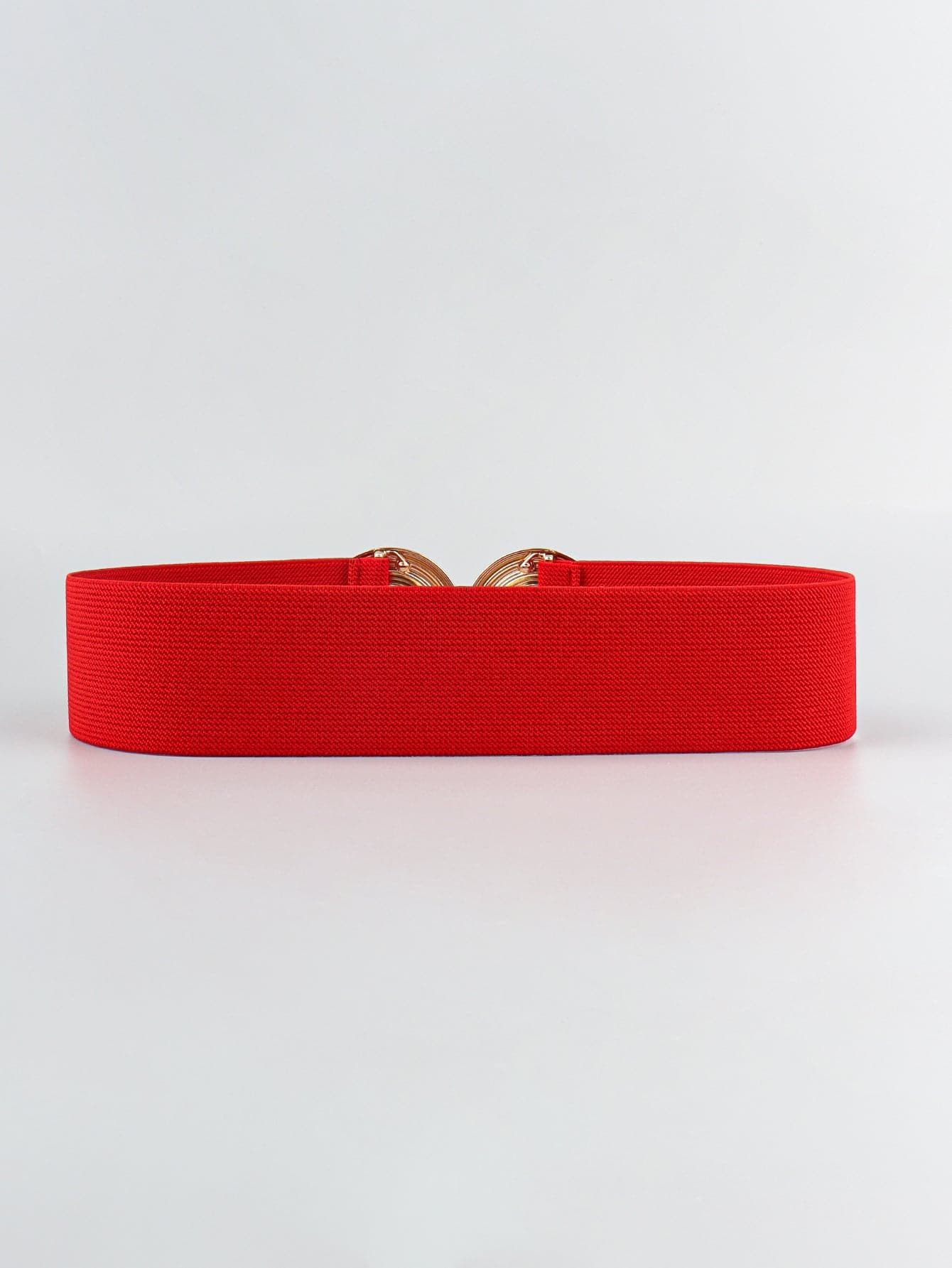 Geometric Buckle Elastic Wide Belt.