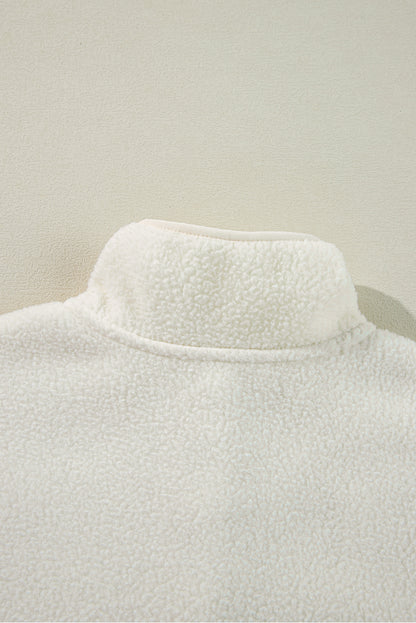 White fleece collar sweatshirt