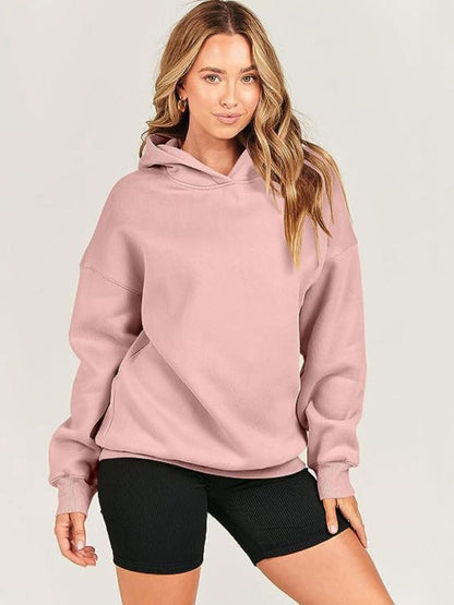 Dropped Shoulder Long Sleeve Hoodie