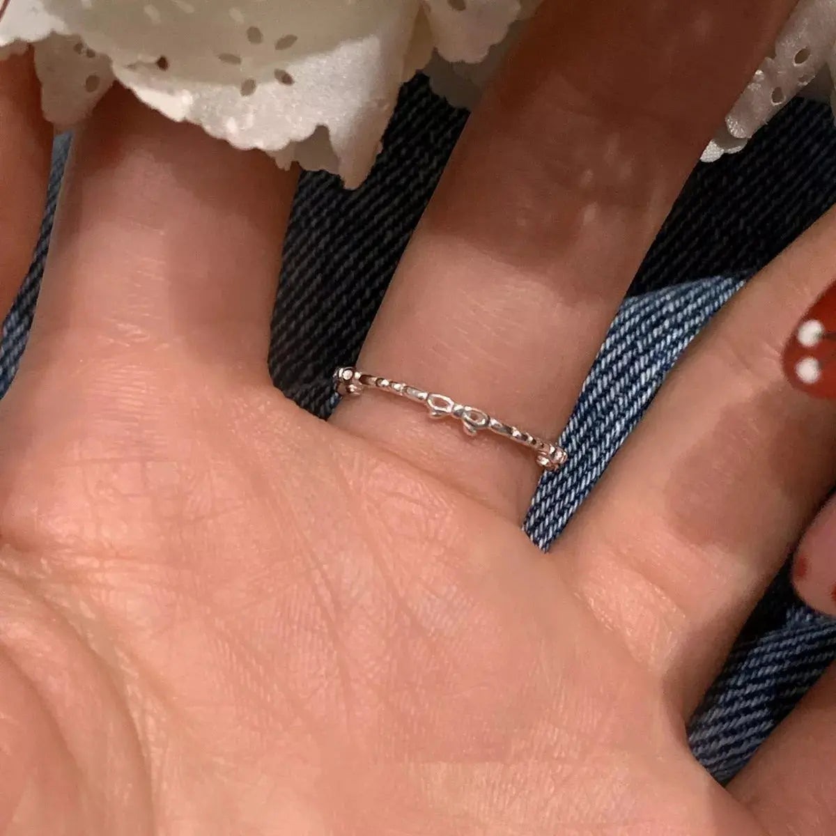 925 Sterling Silver Bow Open Ring Simply Love