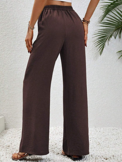 Wide Leg Drawstring Pants.