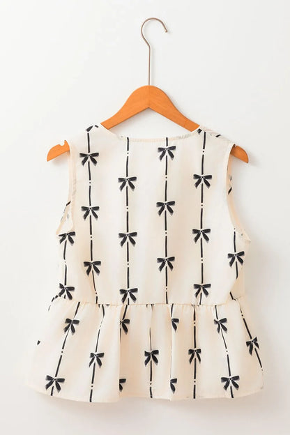 Simply Love: Bow Peplum Tank Top