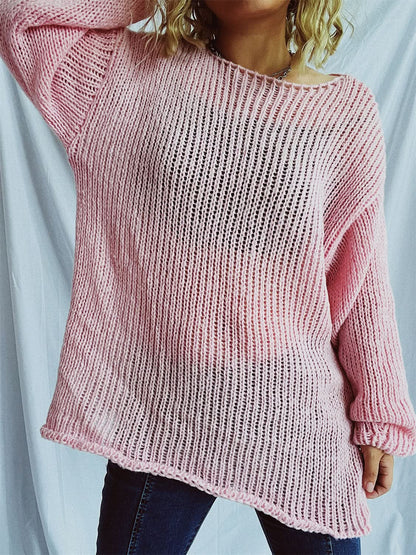 Chic boat neck sweater for women