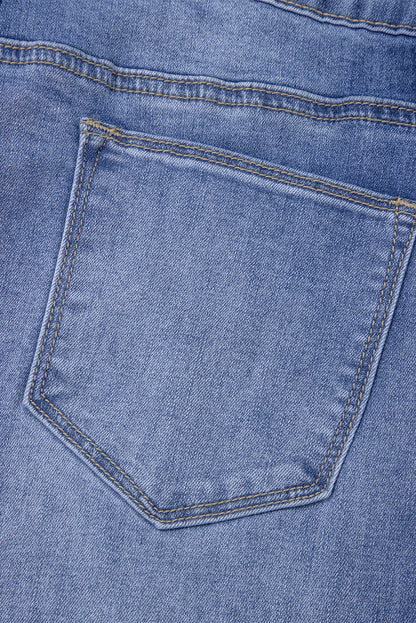 Beau Blue Tailored Center Seam Straight Loose Highrise Jeans