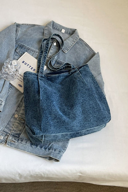 Chic medium denim tote bag