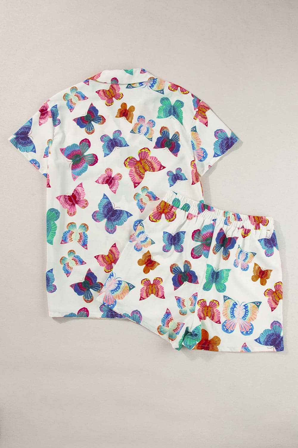 Butterfly Half Sleeve Top and Shorts Set.