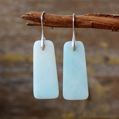 Natural Stone Geometric Shape Earrings.