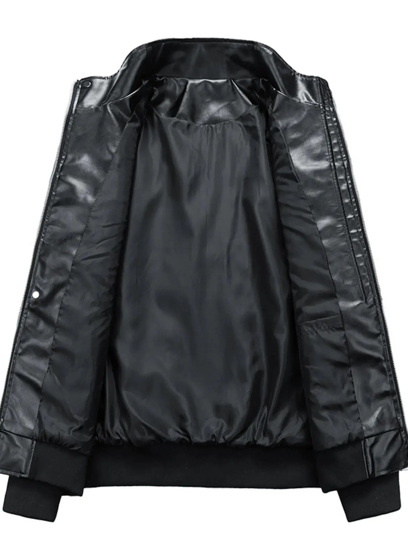 Men's Plus Size Racing Style Leather Jacket Simply Love