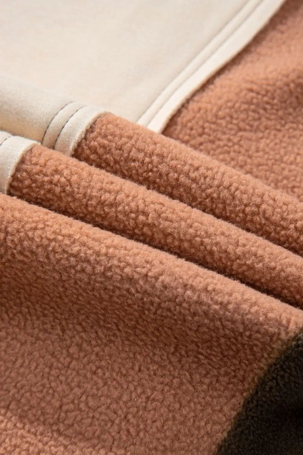 Brown colorblock plus size hoodie - Love Salve 