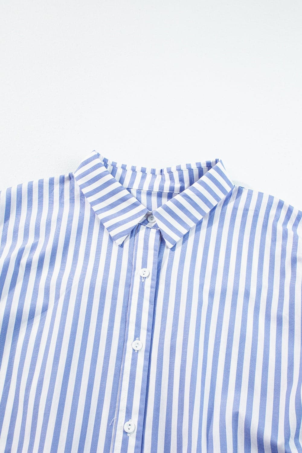 Striped Collared Neck Half Sleeve Shirt.