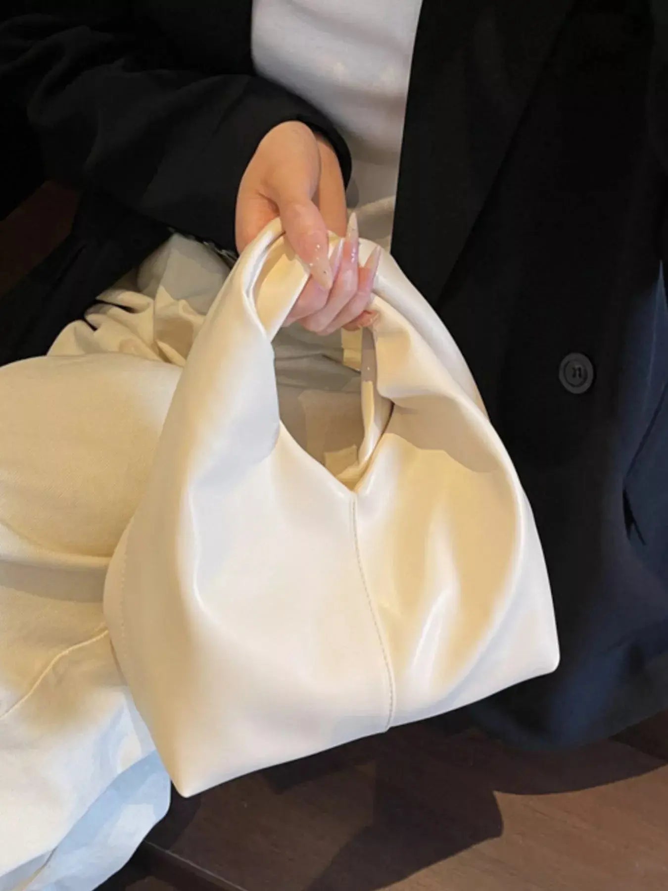 Knot Handle Leather Handbag Simply Love