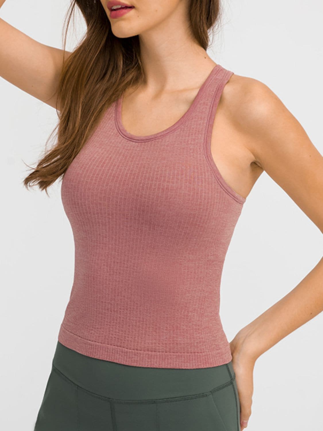 Round Neck Racerback Active Tank.