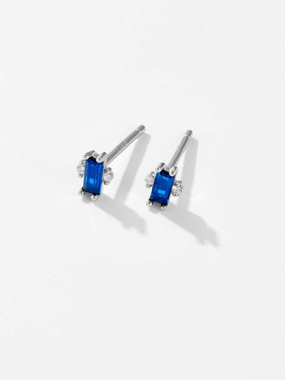 925 Sterling Silver Zircon Stud Earrings.