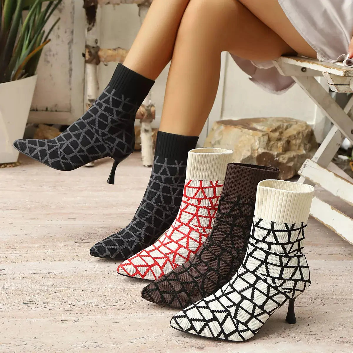 Point Toe Flared Heel Boots Simply Love