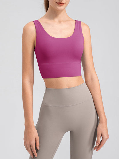 Scoop Neck Wide Strap Active Tank.