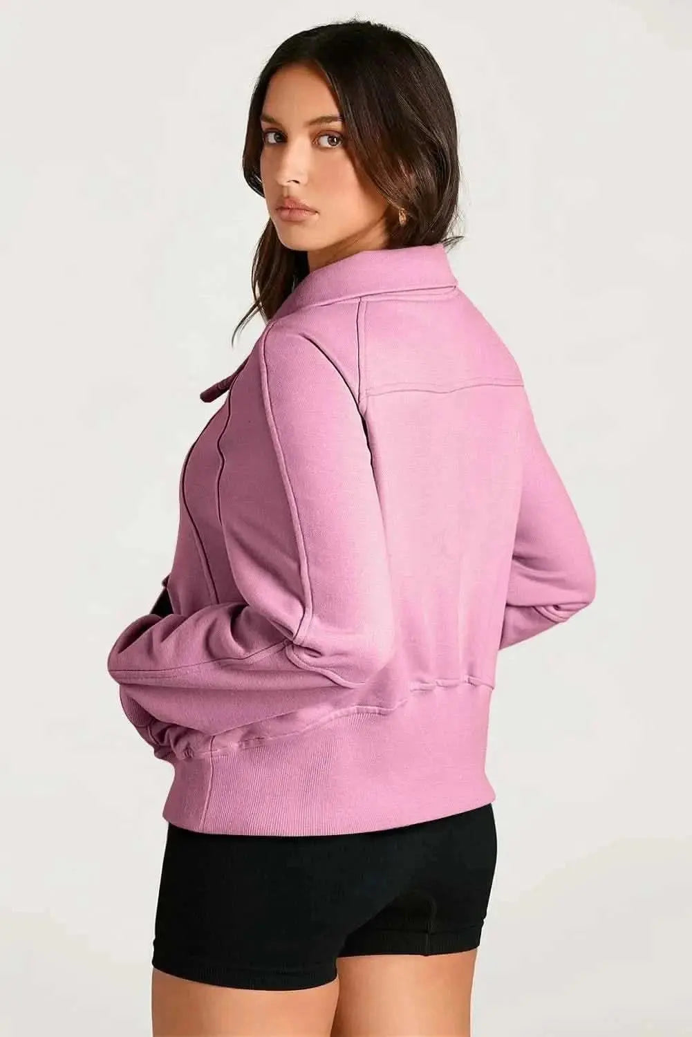 Half Zip Long Sleeve Sweatshirt - Love Salve 