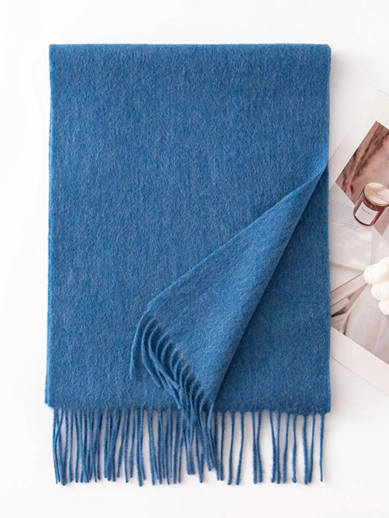Solid Color Fringe Scarf Simply Love