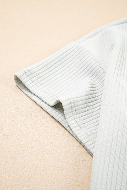 Light Grey Textured Loose Fit T-Shirt