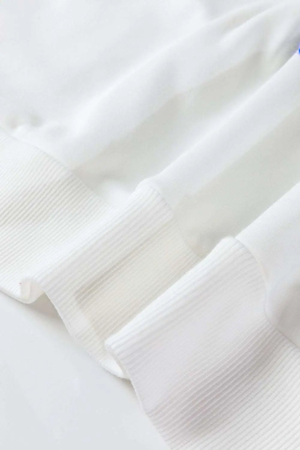 Gameday vibes white tinsel sweatshirt - Love Salve 