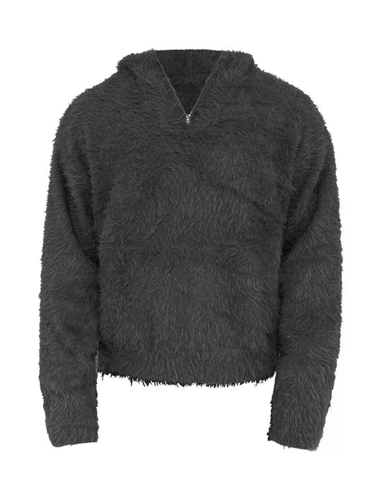 Men's Cozy Faux Fur Quarter-Zip Sweater Simply Love