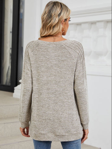 Round Neck Long Sleeve T-Shirt.