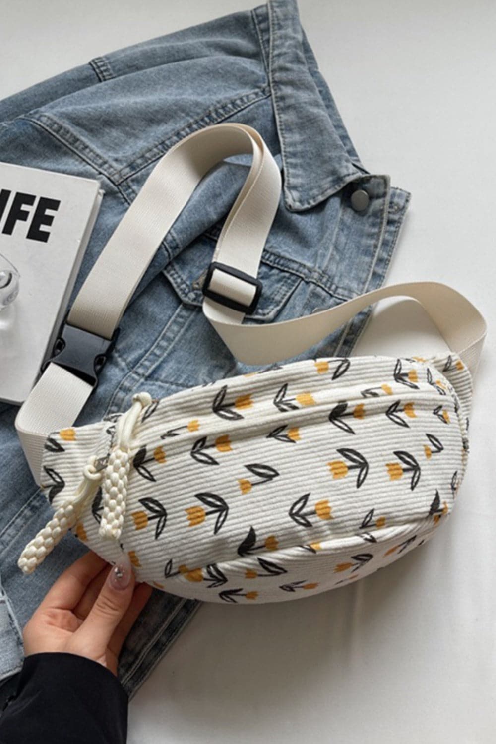 Stylish Printed Sling Bag with Adjustable Straps