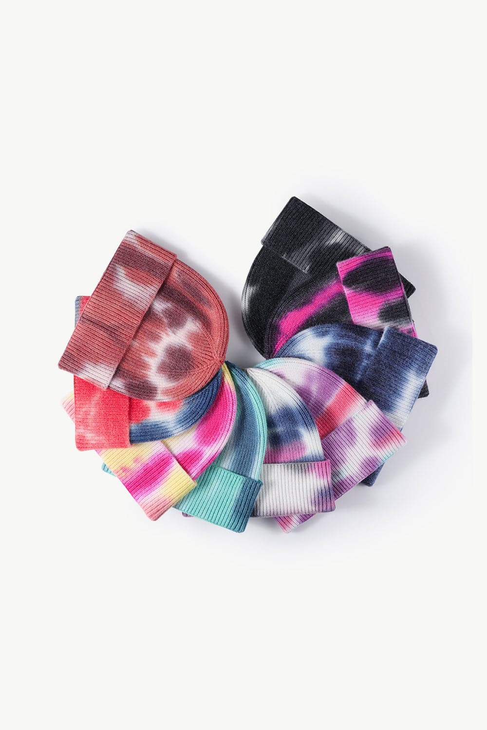 Tie-Dye Cuffed Knit Beanie.