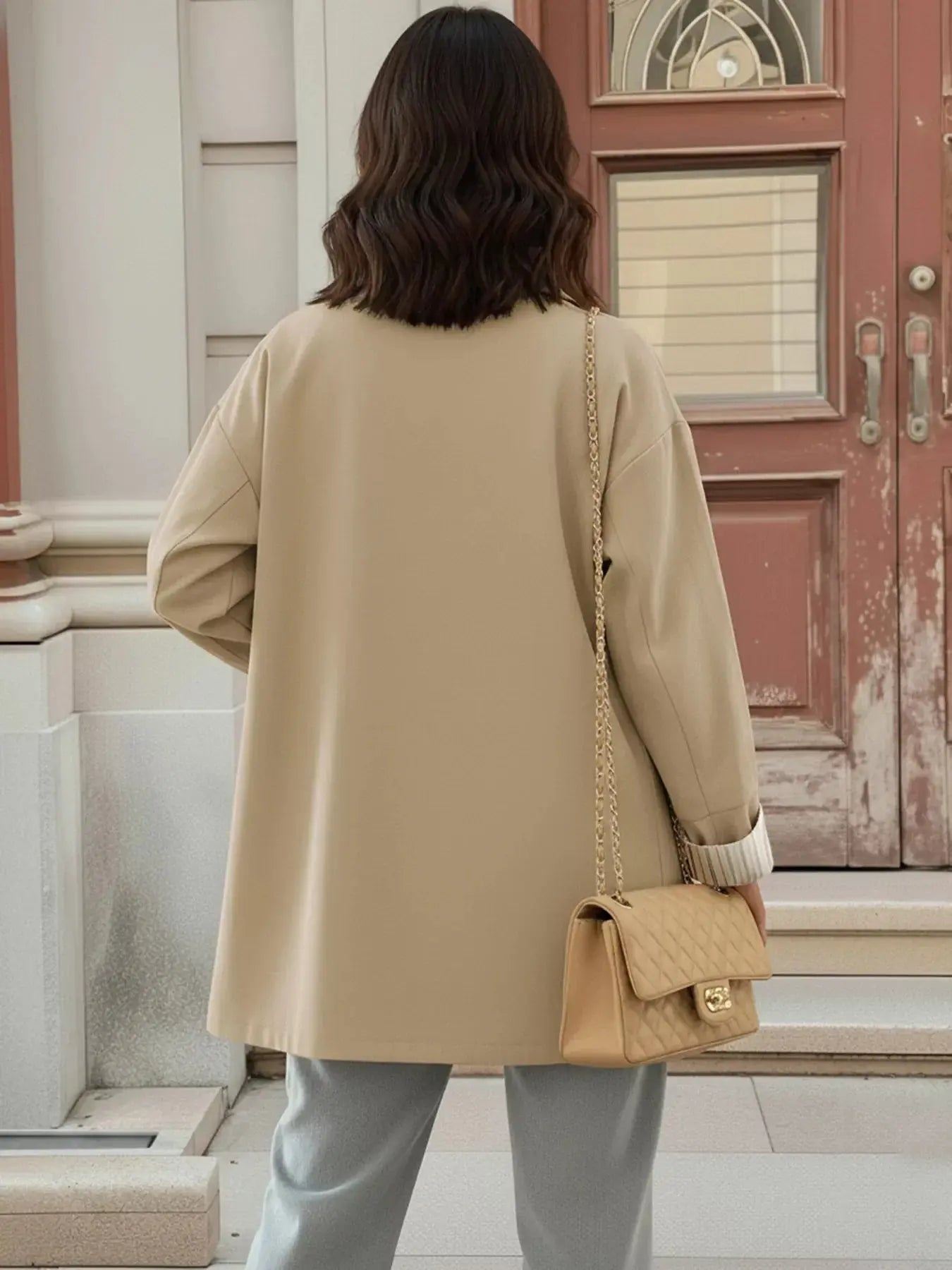 Relaxed Fit Button Up Shacket Simply Love