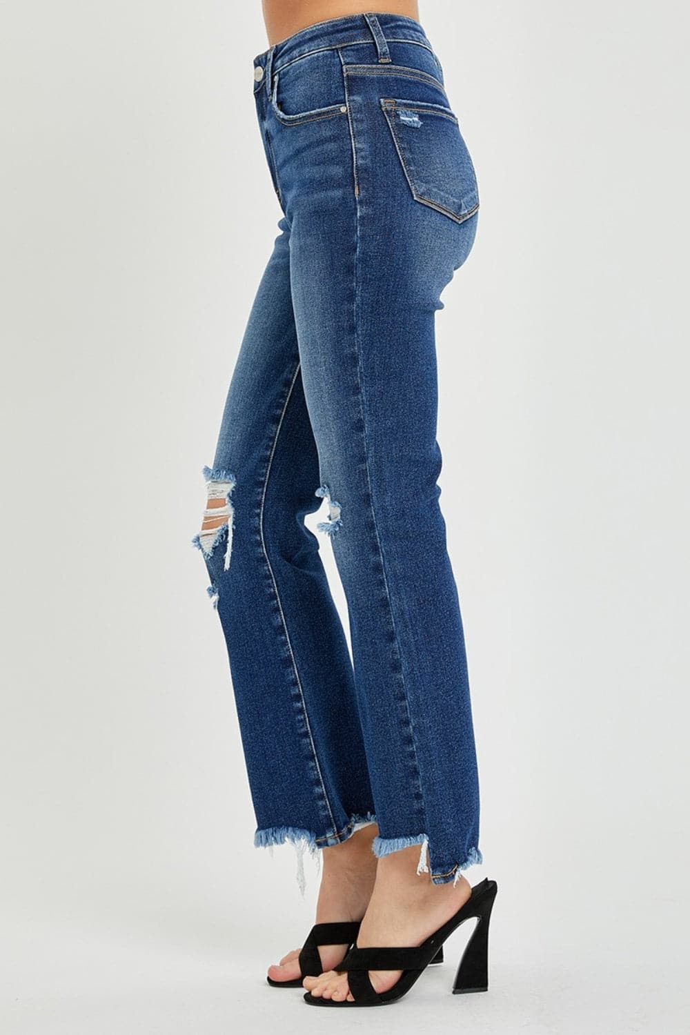 RISEN High Rise Distressed Crop Flare JeansThe High Rise Distressed Crop Flare Jeans are a trendy and edgy addition to your denim collection. Featuring a high rise fit, distressed detailing, and a cropped flaLove Salve RISEN High Rise Distressed Crop Flare JeansJeans