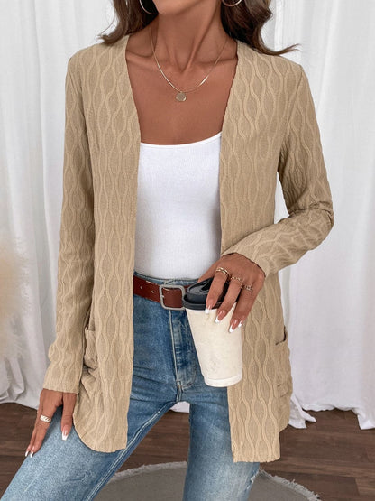 Chic cardigan with pockets, thin fit